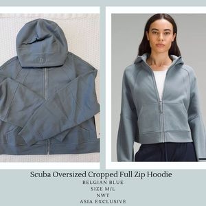 🆕 Lululemon Scuba Oversized Full Zip Hoodie Belgian Blue